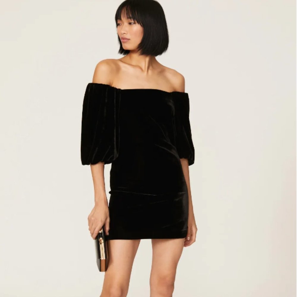 Rebecca Minkoff Vienne Off the Shoulder Dress Velvet sz XL